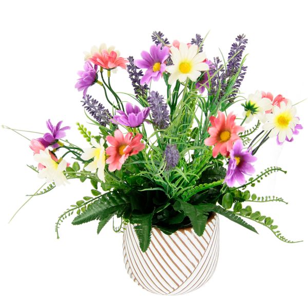 Kunstpflanze Otto Home, Bunt (Rosa, Lavender, Weiß), B:30Cm H:34Cm L:28Cm, Polyester, Kunstpflanzen, Kunstpflanze-image