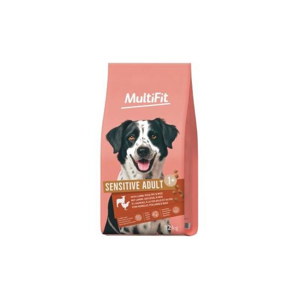 Multifit Nourriture SèChe Pour Chien Sensitive Adult Avec Agneau, Volaille & Riz 12 Kg-image