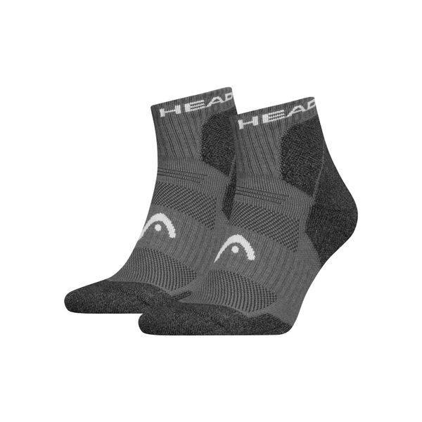 Kurzsocken Head "Head Hiking All Climates Quarter 2P", Damen, Gr. 43-46, Grau, Materialmix, Unifarben Mit Farbeinsatz, Normal, Socken, Mit Logostickerei-image
