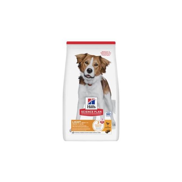 Hill's Science Plan Croquettes Pour Chien, Light, Taille Moyenne, Adulte, Au Poulet 2X14 Kg-image
