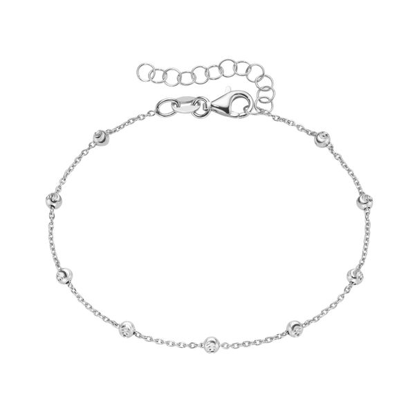 Armband Firetti "Schmuck Geschenk Silber 925 Armschmuck Armkette Diamantierte Kugeln", Silberfarben, ArmbäNder, Damen, 20Cm, Silber 925 (Sterlingsilber), Armband-image