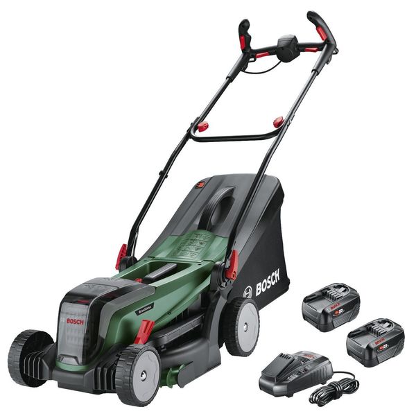 Bosch Home & Garden Universalrotak 2X18V-37-550 Akku-RasenmäHer 18,0 V FüR Bis Zu 550 M², Mit 2 Akkus-image