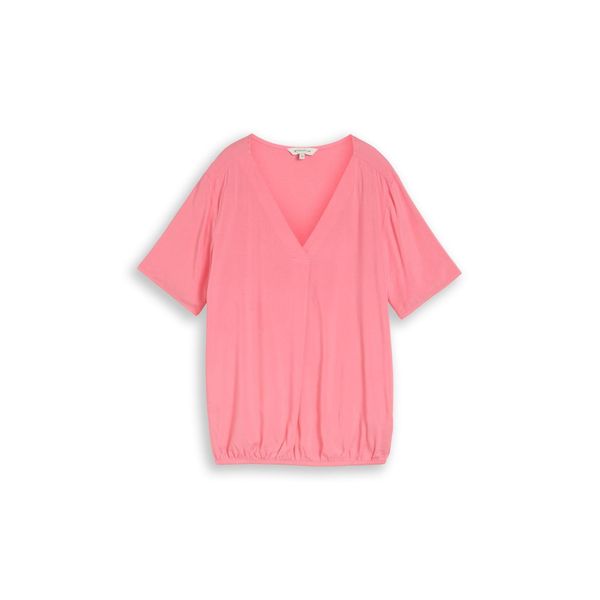 Tom Tailor Damen Bluse Aus Viskose, Rosa, Uni, Gr. 40-image