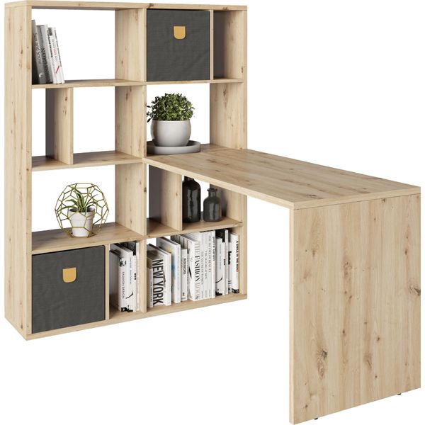 BüCherregal My Home "Felicia", Braun (Artisan Eiche), B:112,5Cm H:146,6Cm, Holzwerkstoff, Regale, BüCherregal-image