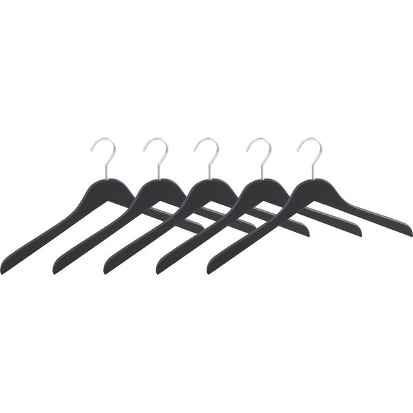 KleiderbüGel Wenko "Modell Paris", Schwarz, B:44Cm H:1,2Cm T:1,2Cm, Massivholz, KleiderbüGel, KleiderbüGel, GarderobenbüGel Aus Holz, Schlanke Form, Mit Mattierter Beschichtung-image
