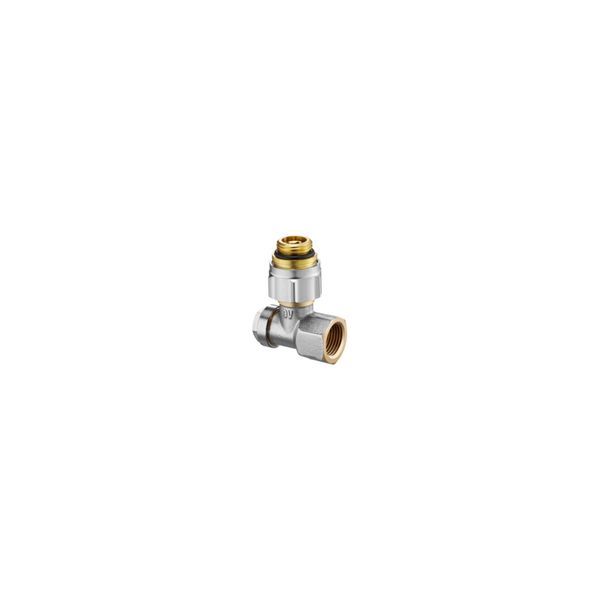 Oventrop Absperrwinkelverschraubung Combi 3 G 1/2 Agxrp 1/2 Ig, Messing Vernickelt (1016575)-image