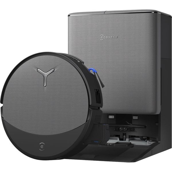 Ecovacs Nass-Trocken-Saugroboter "Deebot T90 Pro Omni (Black)", Grau (Schwarz), B:35,3Cm H:9,5Cm T:35,1Cm, Saugroboter, Saug-Und Wischroboter Mit All-In-One Station Und 30.000 Pa Saugkraft, Topseller-image