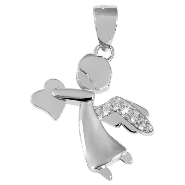 KettenanhäNger Adelia´s "Hochwertiger Engel AnhäNger Aus 925 Sterling Silber", Silber, SchmuckanhäNger, Damen, Silber 925 (Sterlingsilber), KettenanhäNger-image