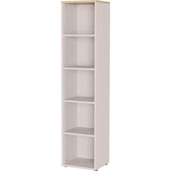 Aktenregal Germania "Lissabon", Kaschmir, Lindberg, Eiche, Nachbildung, B:45Cm H:197Cm T:40Cm, Holzwerkstoff, Regale, Aktenregal, Verstellbare EinlegeböDen-image