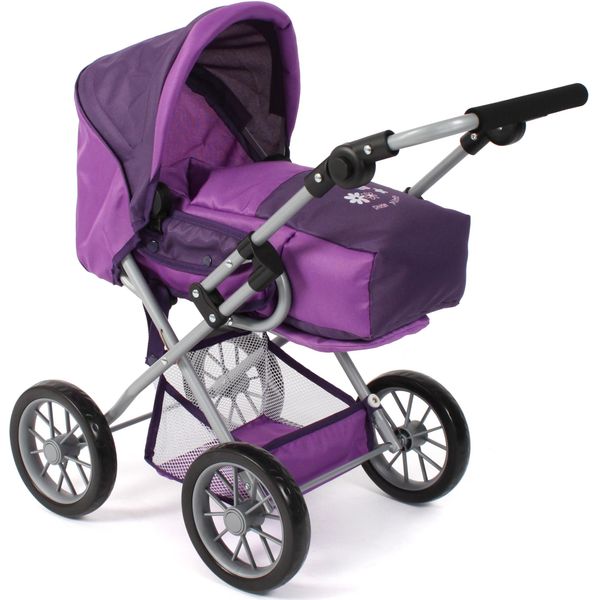Kombi-Puppenwagen CHIC2000 "Leni", Lila (Pflaume), Puppenwagen, Kinderb:37Cm H:68Cm T:64Cm, Kunststoff, Metall, Stoff, Mit Herausnehmbarer Tragetasche, B:37Cm H:68Cm T:64Cm-image