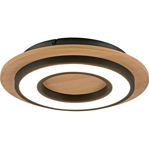 Just Light Deckenleuchte "Tola", Schwarz, 1, Ø 32Cm H: 6,4Cm, 1 Stk., Leuchten, Led, Deckenleuchte-image