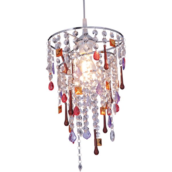 Näve Pendelleuchte "Lina", Bunt (Bunt, Chromfarben), 1, Ø 23Cm H: 120Cm, 1 Stk., Leuchten, Pendelleuchte-image