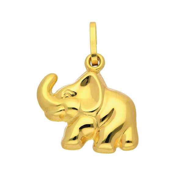 KettenanhäNger Adelia´s "Damen 333 Gold AnhäNger Elefant", Gold, SchmuckanhäNger, Damen, Gelbgold 333 Gold, Gelbgold 333, Gold, KettenanhäNger, Goldschmuck FüR Damen-image