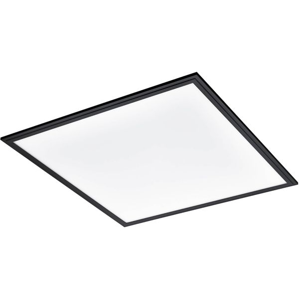 Eglo Deckenleuchte "Salobrena 1 Deckenlampe, Aufbauleuchte, Kunststoff Und Metall, Lampe", Schwarz, 1, H: 5Cm, 1 Stk., Leuchten, Wand-/Deckenleuchte - L59,5 X B59,5 X H5 Cm - Schwarz - 33W Inkl., Deckenleuchte-image