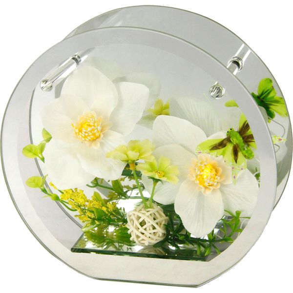 Kunstpflanze I.Ge.A., Gelb (Weiß, Gelb), B:19Cm H:19Cm T:6Cm, Glas, Kunststoff, Kunstpflanzen, Kunstpflanze-image