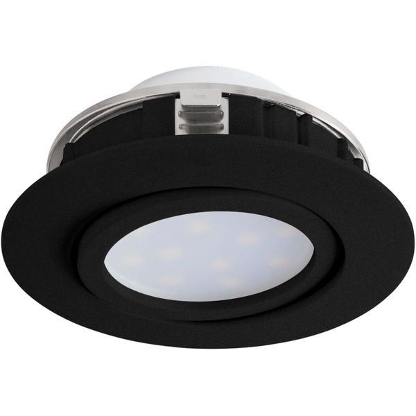 Eglo Deckenleuchte "Pineda", Schwarz, Ø 8,4Cm, 1 Stk., Leuchten, Deckenleuchte In Schwarz Aus Kunststoff - 1X5,5W - Warmweiß, Led Einbaustrahler Led Deckeneinbaustrahler-image
