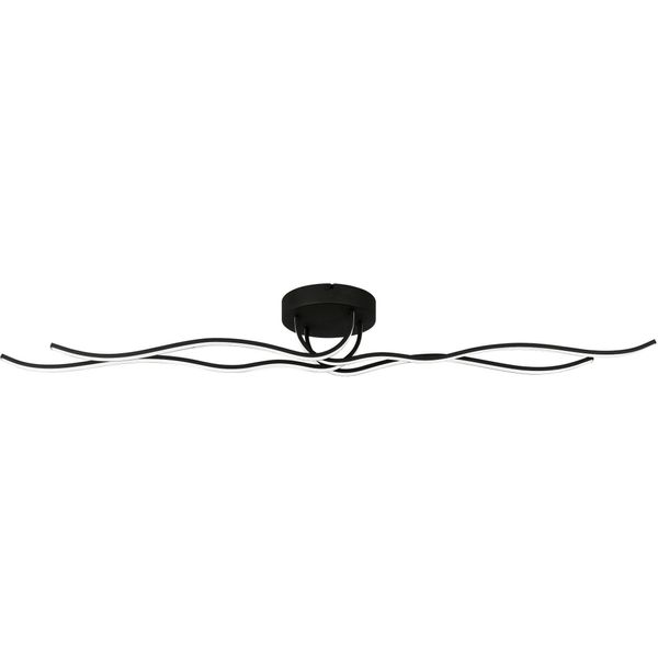 Eglo Deckenleuchte "Roncade 1 Deckenlampe, KüChenlampe Aus Aluminium, Stahl Und Kunststoff", Schwarz, 1, H: 11,5Cm, 1 Stk., Leuchten, Wand-/Deckenleuchte - L116 X B18 X H11,5 Cm - Schwarz - 37W Inkl., Deckenleuchte-image
