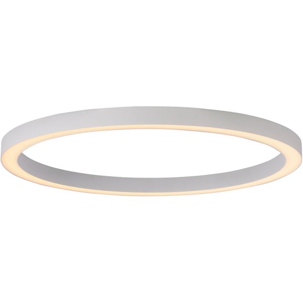 Neuhaus Pure Led Deckenleuchte "Pure Lines Round", Weiß (Snow), 1, Ø 70Cm H: 3,9Cm, 1 Stk., Leuchten, Stufenlos Dimmbar üBer Fernbedienung, Cct, Led Deckenleuchte-image