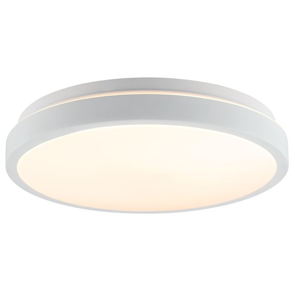Brilliant Led Deckenleuchte "Livas", Weiß, 1, Ø 33Cm H: 7Cm, 1 Stk., Leuchten, Ø 33 Cm, 2600 Lm, 3000 K, Mit PräSenzsensor, Weiß, Led Deckenleuchte-image
