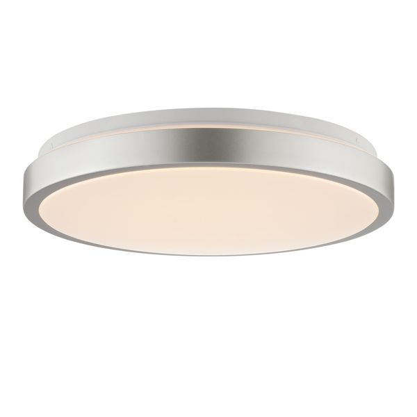 Brilliant Led Deckenleuchte "Livius", Nickelfarben, Aluminiumfarben, Weiß, 1, Ø 33Cm H: 6Cm, 1 Stk., Leuchten, Ø 33 Cm, 2000 Lm, 2700/4000/6500 K Bei Montage Einstellbar, Led Deckenleuchte-image