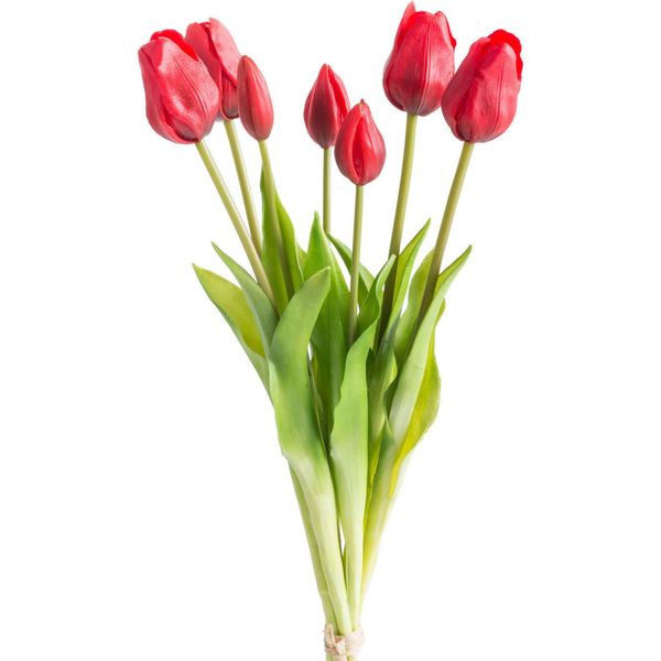 Kunstpflanze Otto Home "Maiva", Rot, B:20Cm H:47Cm T:20Cm, Kunststoff, Kunstpflanzen, Kunstpflanze, TulpenbüNdel Im 7Er-Set-image