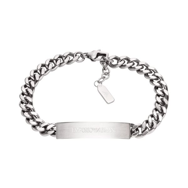 Armband Emporio Armani "Schmuck Geschenk Edelstahl", Edelstahlfarben, ArmbäNder, Damen, 20,5Cm, Edelstahl, Armband-image