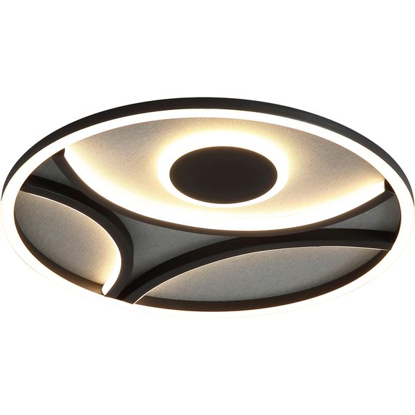 Searchlight Led Deckenleuchte "Zendisc Led Deckenleuchte, Mattschwarz", Energieeffizienz: G (A-G), Schwarz, H: 5Cm, 1 Stk., Leuchten, Led Deckenleuchte-image