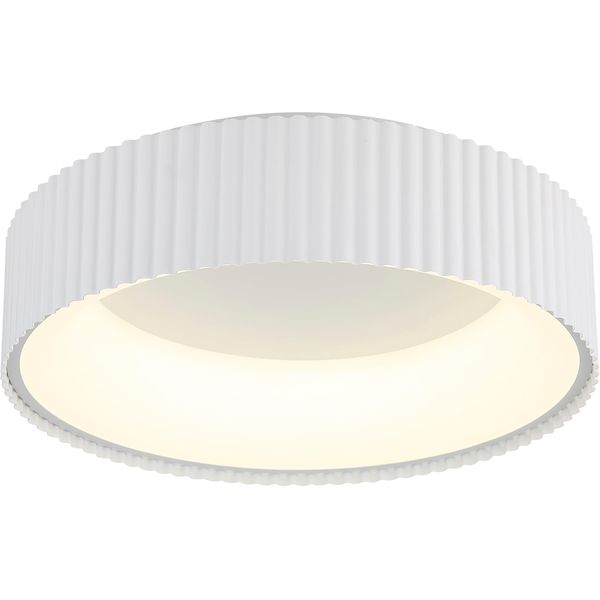 Globo Lighting Deckenleuchte "Kemp", Weiß Matt, 1, Ø 46Cm H: 13Cm, 1 Stk., Leuchten, Led Deckenleuchte Weiß Matt, Dimmbar, Memoryfunktion, Modern, Deckenleuchte-image