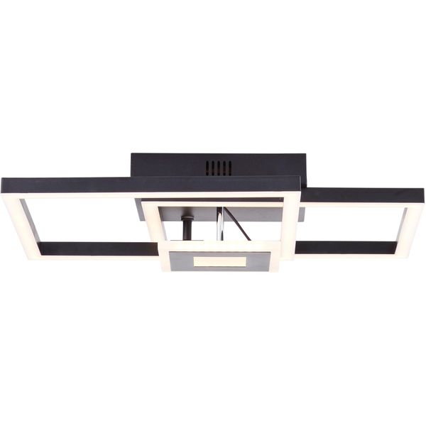Brilliant Led Deckenleuchte "Avanza", Schwarz, H: 9Cm, Leuchten, Led-Profilleuchte, 40 X 40 Cm, 2900 Lm, 3000 K, Schwenkbar, Schwarz, Led Deckenleuchte-image