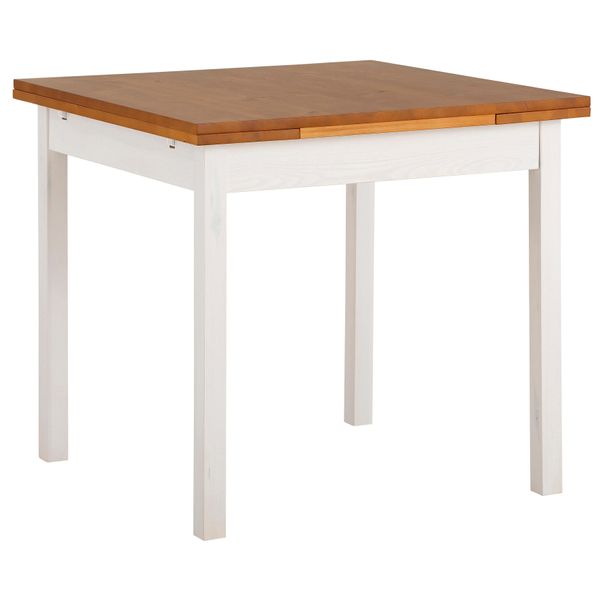 Esstisch Home Affaire "Maike", Gelb (Weiß, Honigfarben), B:80Cm H:74,5Cm T:80Cm, Tische, Esstisch, Home Affaire, Breite 80Cm, Mit Auszugsfunktion-image
