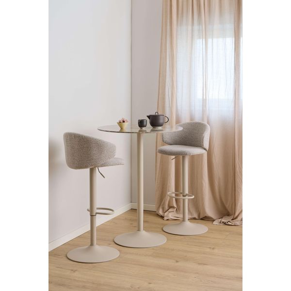 Bartisch Actona Group "Stehtisch", Braun, Grau, Braun, B:80Cm H:105Cm T:80Cm, Tische, Bartisch, Tisch Braun, Polierte Keramiktischplatte-image