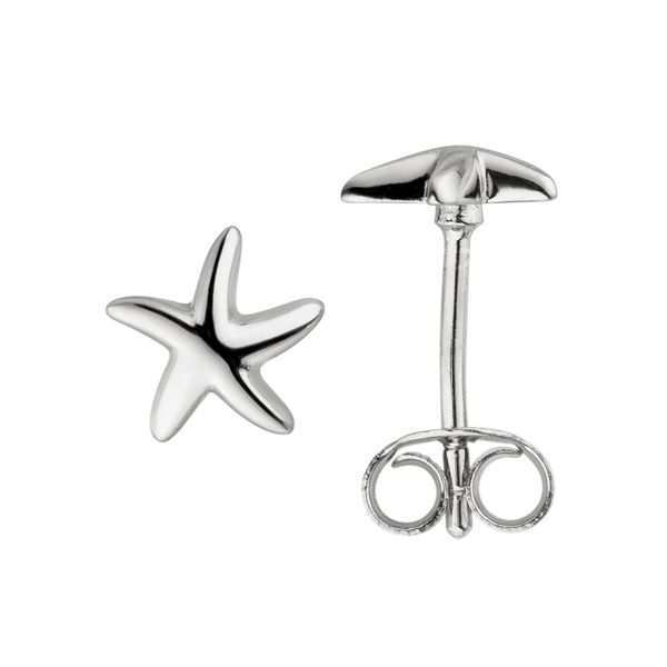 Paar Ohrstecker Jobo "Seestern", Silber (Silber 925), Ohrringe, Damen, Silber 925 (Sterlingsilber), 925 Silber-image