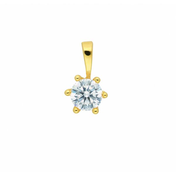 KettenanhäNger Adelia´S "AnhäNger 585 Gold ( 14K ) Mit Zirkonia", Gold, SchmuckanhäNger, Damen, Mit Zirkonia, Gold, KettenanhäNger, GoldanhäNger-image