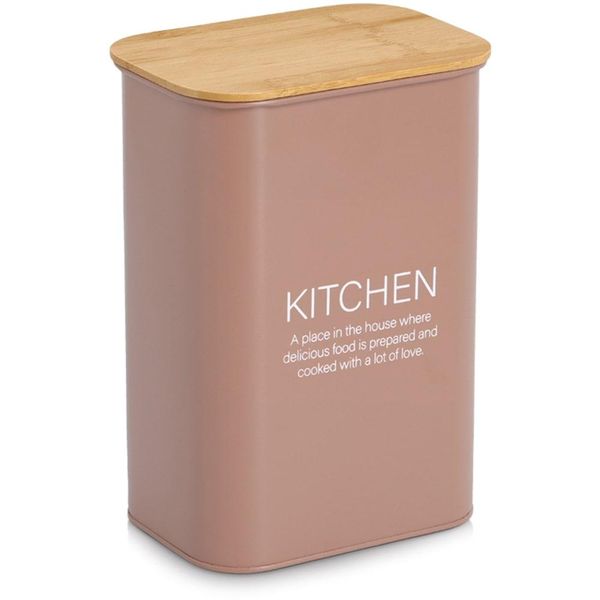 Vorratsdose Zeller Present "Mit Bambusdeckel "Kitchen", Mocca, B:12,6Cm H:25Cm L:17,2Cm, Bambus, Metall, LebensmittelaufbewahrungsbehäLter, Vorratsdose, Trendfarbe, 3500 Ml-image