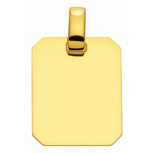 KettenanhäNger Adelia´s "Gravurplatte 585 Gold ( 14K )", Gold, SchmuckanhäNger, Damen, Gold, KettenanhäNger, GoldanhäNger-image