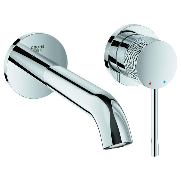 Grohe 2-Loch-Waschtisch-Wandbatterie Essence 29192_1, Fms Ausladung 183Mm Crafted Chrom, 29192PF1 29192PF1-image