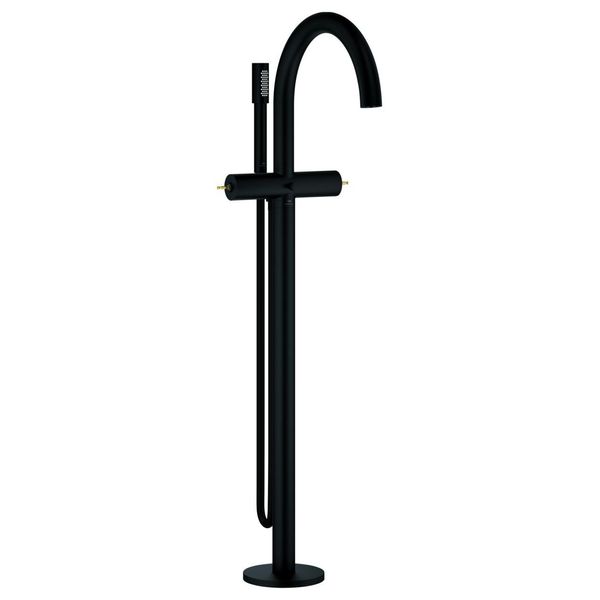 Grohe Wannenbatterie Atrio Private Collection, 25227 Bodenm. FüR Hebelgr. Phantom Black, 25227KF0 25227KF0-image