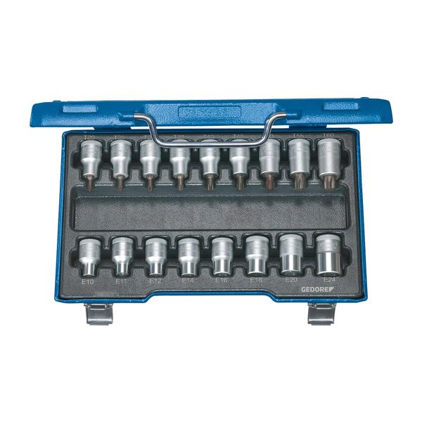 Gedore Itx 19 TX-017 Schraubendreher-Satz 1/2" 17-Teilig Innen+AußEn-Tx (6129520)"-image
