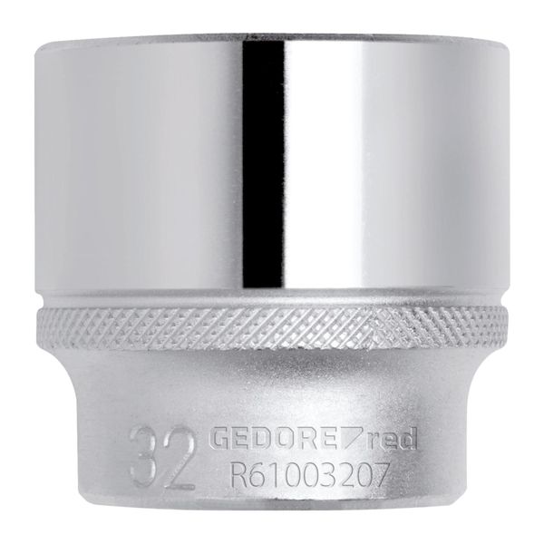 Gedore Red SteckschlüSseleinsatz, Nuss, 1/2 Zoll 12,5 Mm Antrieb, 6-Kant, 13 Mm Weite, Werkzeug, R610001306, Stahl (3300262)-image