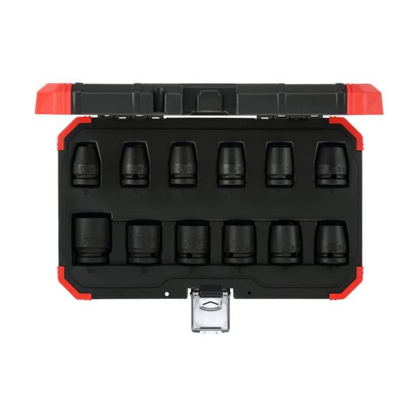 Gedore Red Schlagschrauber-SteckschlüSsel-Satz, Set 12-Tlg, 1/2", 6-Kant Nuss, Sw 10-24 Mm, FüR Kfz/Auto, R63003012 (3300574)"-image