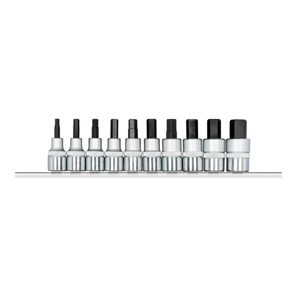 Gedore R62558110 SchraubendrehereinsäTze 1/2 +Leiste 10-Teilig ; Gedore Red (3300027)-image