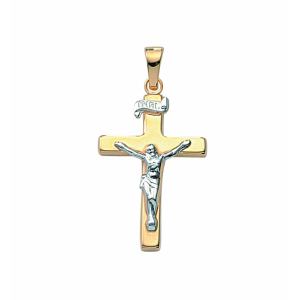KettenanhäNger Adelia´S "KreuzanhäNger 585 Gold ( 14K )", Silber, SchmuckanhäNger, Damen, Gold, KettenanhäNger, GoldanhäNger Kreuz-image