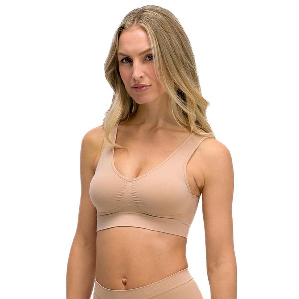 BüGelloser Bh Magic Bodyfashion "Comfort Bra", Damen, Gr. M, N-Gr, Cappuccino, Obermaterial: 89% Polyamid, 11% Elasthan, Bhs, Bequemer, Nahtloser Und BüGelloser Bh-image