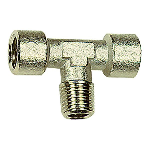 Riegler T-StüCk, Innen/AußEn/Innen, G/R 1/4, Sw 13, Messing Vernickelt (N 254.42)-image