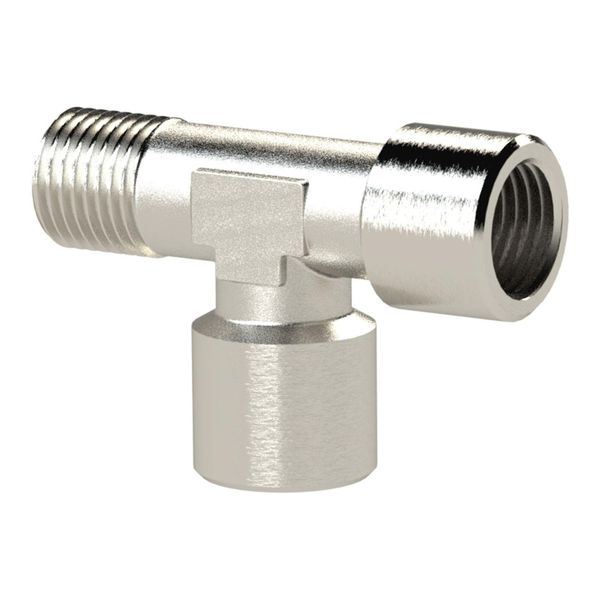 Riegler T-StüCk, Innen/Innen/AußEn, G/R 1 Sw 30, Messing Vernickelt (N 254.76)-image