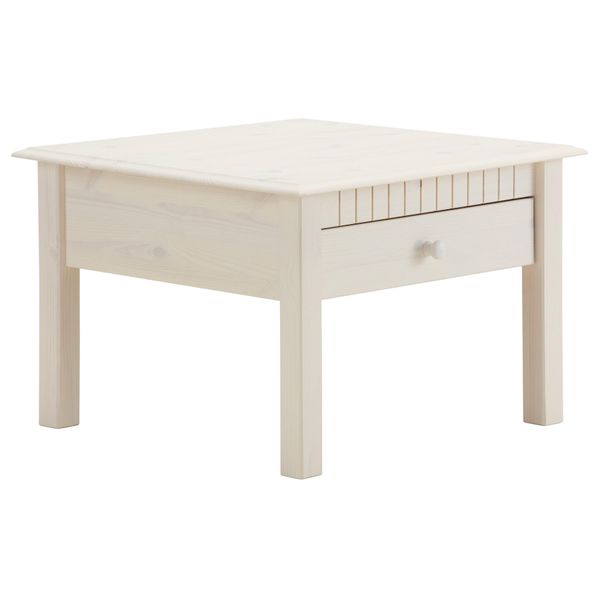Couchtisch Otto Home "Lisa", Weiß, B:60Cm H:42Cm T:60Cm, Tische, Couchtisch Eckige Couchtische Holz-Couchtische, Home Affaire, Breite 60 Cm, 1 Schubkasten-image