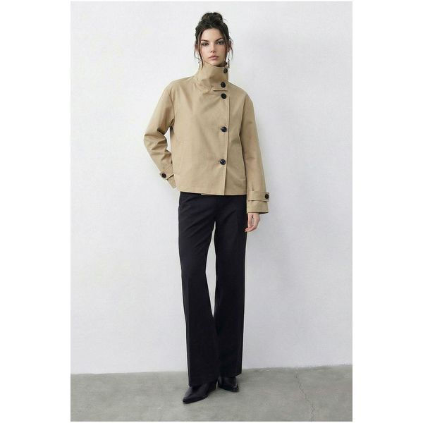 Kurzer Trenchcoat Mit Mandarin-Kragen-image