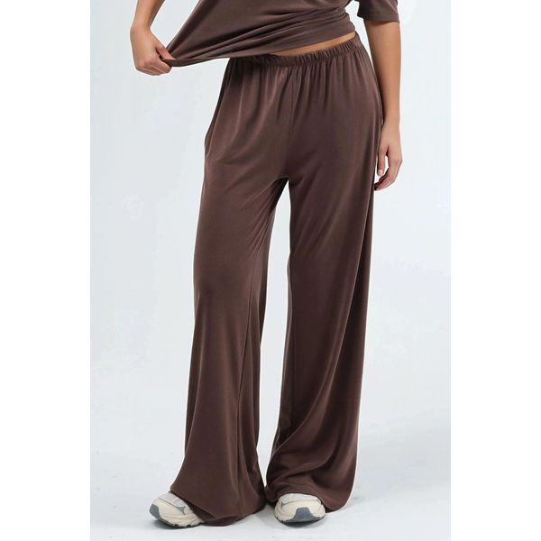 Elastische Bund Gerade Geschnittene Modal-Hose-image