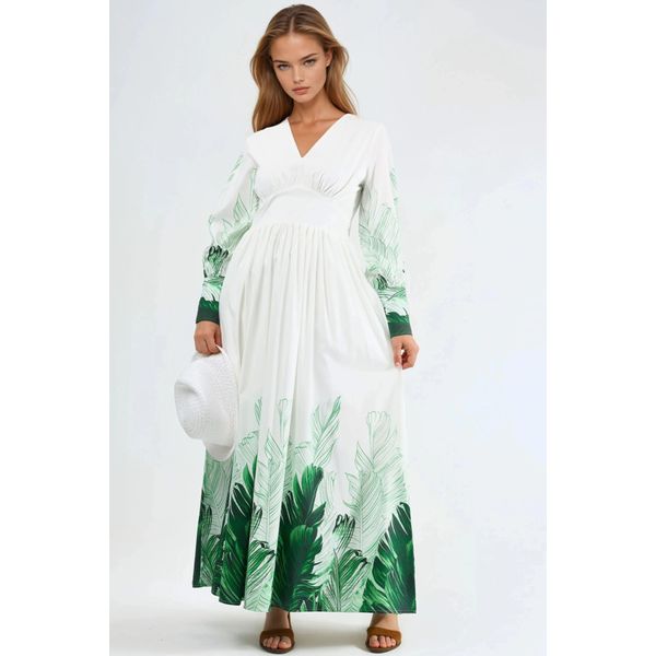 Tropisches Blumenmuster Maxikleid-image