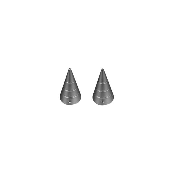Gardinenstangen-EndstüCk Liedeco "Kegel Mit Rille", Silber (Chromfarben, Matt), H:2,5Cm L:5,5Cm Ø:1,6Cm, GardinenstangenendstüCke, Gardinenstangen-EndstüCk, FüR Gardinenstangen Ø 16 Mm-image